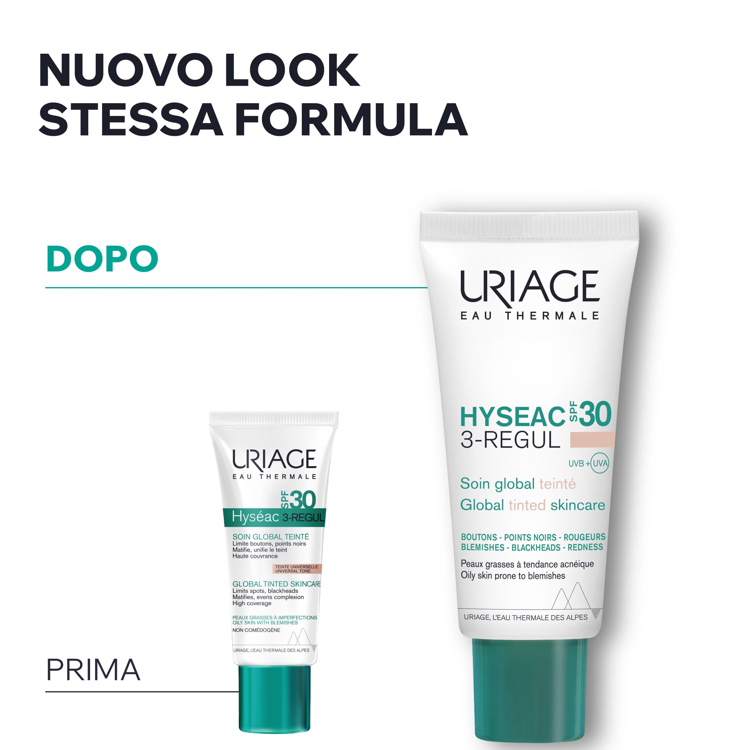 Uriage - Hyséac 3-Regul SPF30 - Trattamento Globale Anti-Imperfezioni Colorato Viso 40 ml