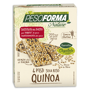 Pesoforma Nature Barretta con quinoa - 4 Pasti sostitutivi per perdita e mantenimento del peso corporeo