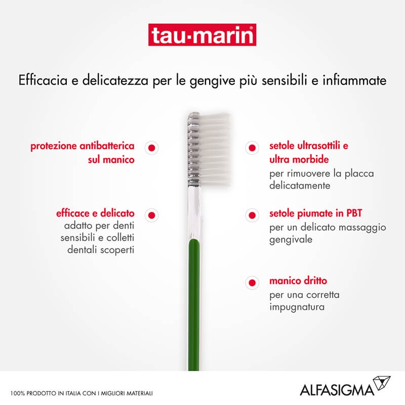Tau-marin Sensitive Gengive Spazzolino Setole Morbide Gengive Infiammate