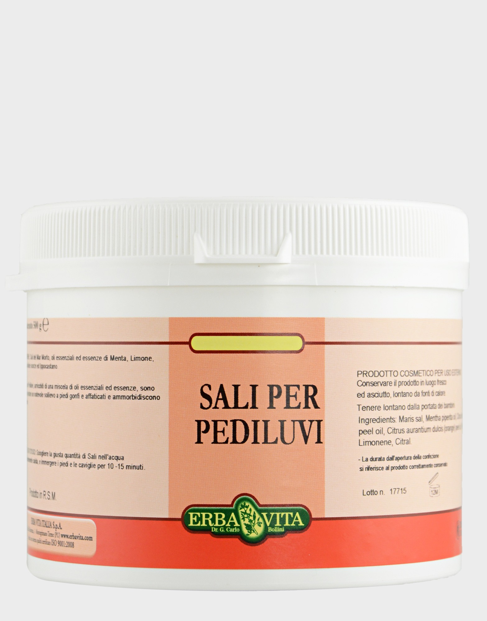 Erba Vita Sali del Mar Morto Pediluvio 500 g