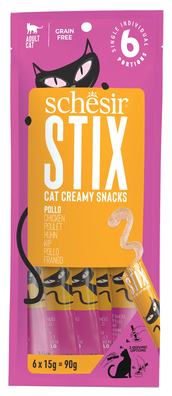 SCHESIR CAT STIX POLLO 6PZ