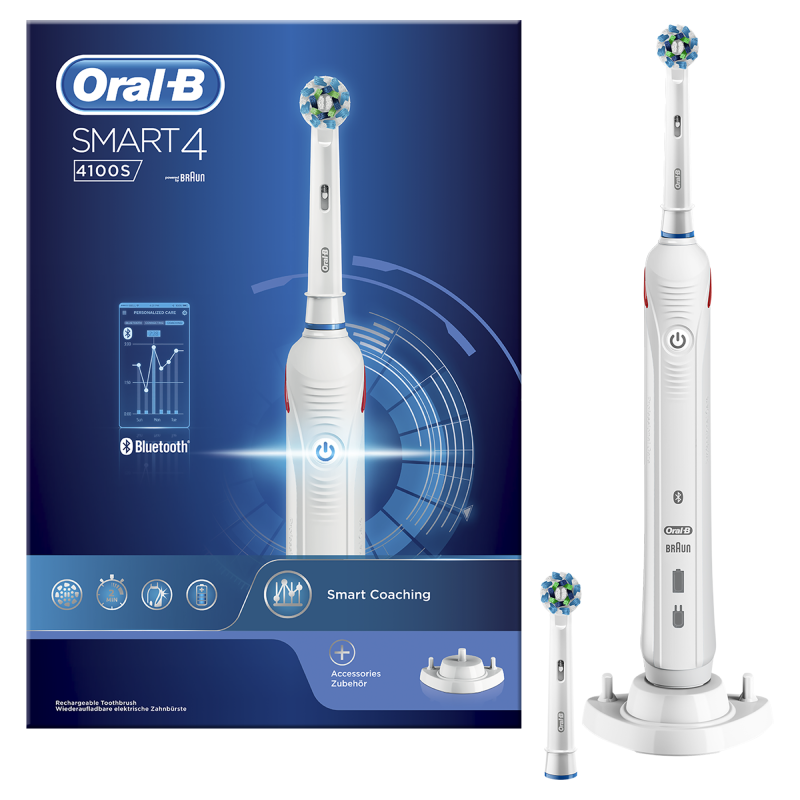 Oral-B Spazzolino Elettrico Ricaricabile Smart 4. 4100S Bianco