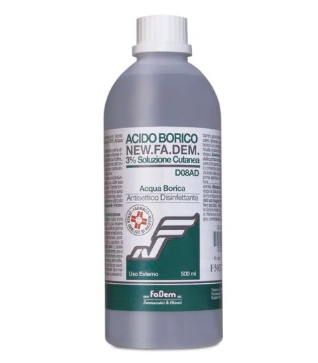 Acido Borico New Fadem 3% Soluzione Cutanea 500 ml