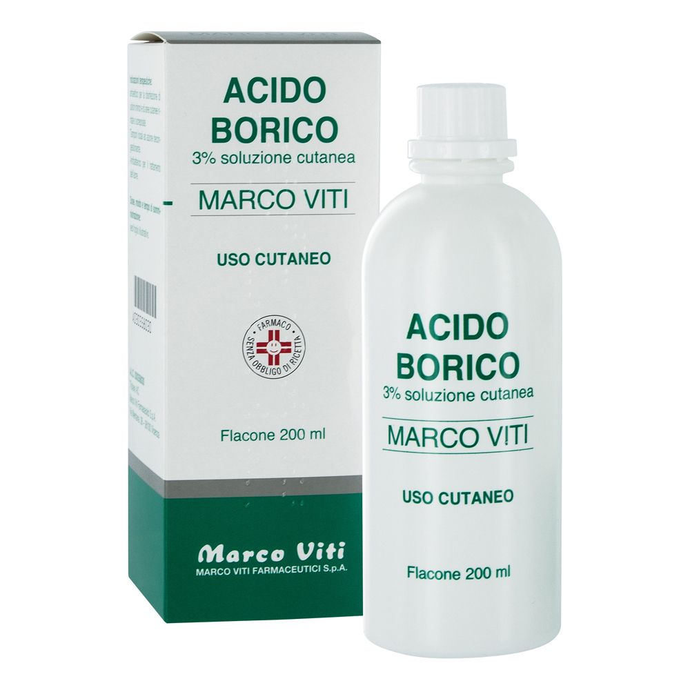 Acido Borico Marco Viti Soluzione Cutanea 3% Antisettico 200 ml