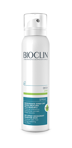 Bioclin Deodorante 24h Spray Dry senza profumo per pelli sensibili 150ml