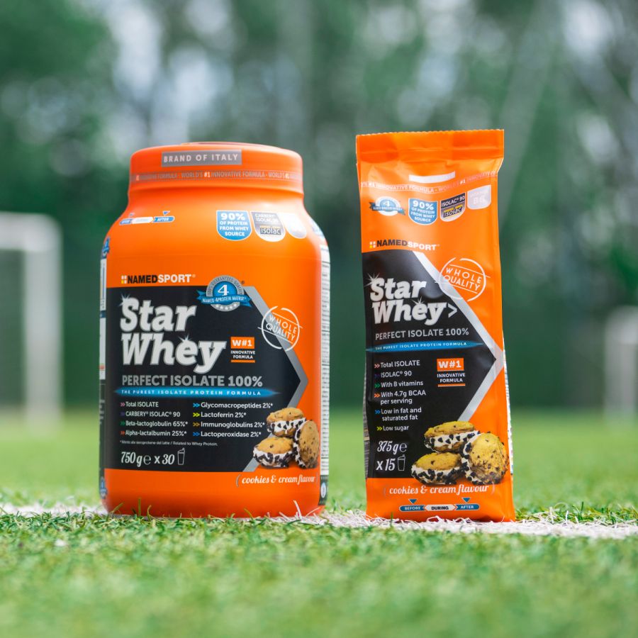 Named Sport - Star Whey Isolate Gusto Cookies & Cream 750 g - Proteine Isolate Del Siero Del Latte In Polvere