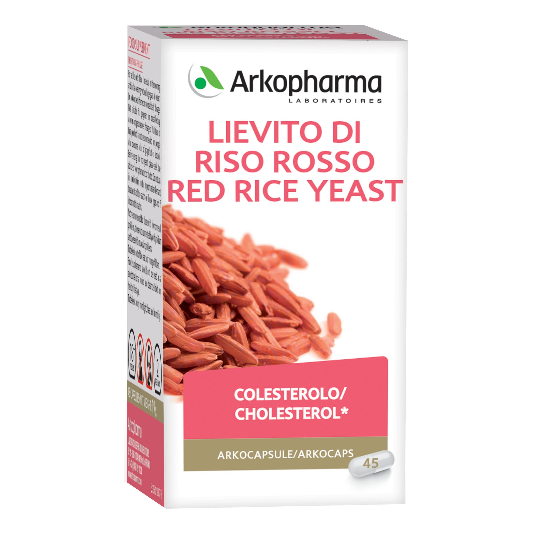 Arkocapsule Riso Rosso BIO Integratore Alimentare 45 capsule