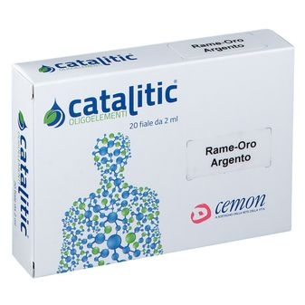 CEMON CATALITIC  CU-AU-AG  RAME ORO ARGENTO Oligoelementi 20 AMPOLLE fiale da 2ml 150 G