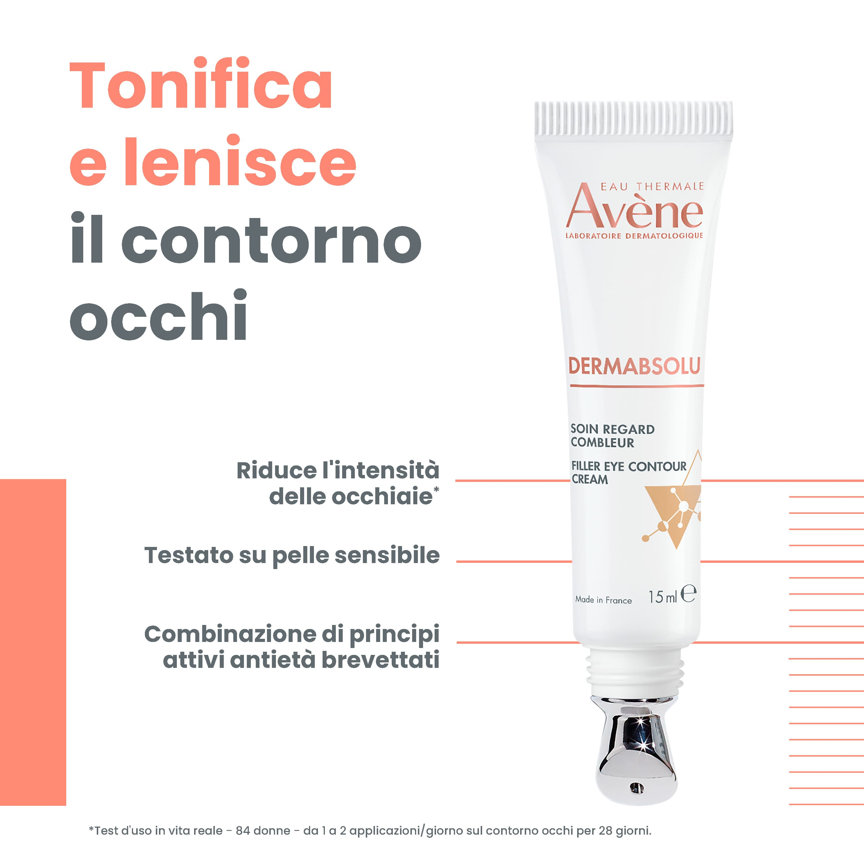 Eau Thermale Avène DERMABSOLU Trattamento Contorno Occhi Riempitivo - ANTI-ETA' 15 ml
