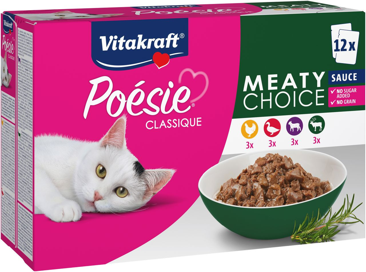 VITAKRAFT GATTO POESIE CLASSIQUE MEATYSAUCE 12X85GR (bustina)
