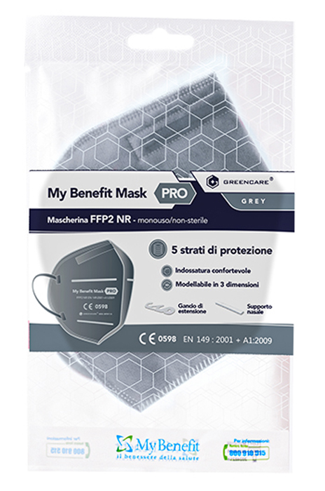 MY BENEFIT Mask FFP2 Grigio1pz