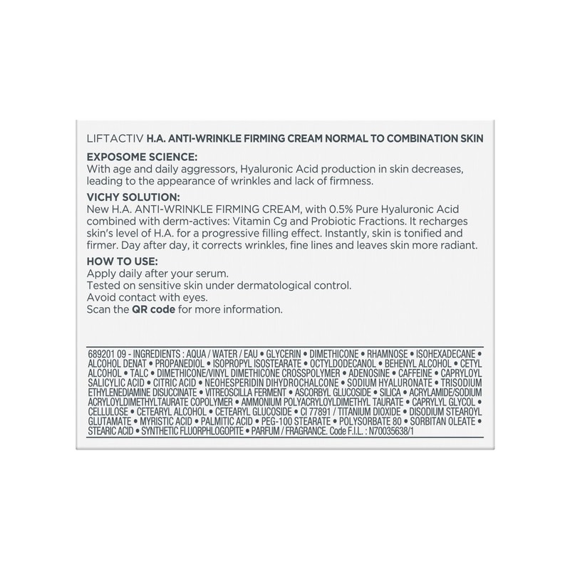 Vichy Liftactiv H.A. Crema Rassodante Anti-rughe per pelle da normale a mista 50 ml