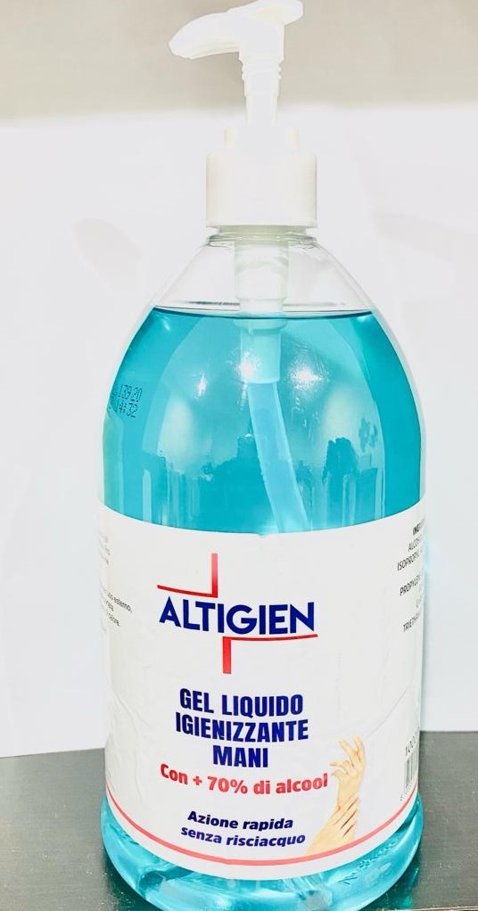 ALTIGIEN - GEL LIQUIDO IGIENIZZANTE MANI 70% DI ALCOOL  1 LITRO 