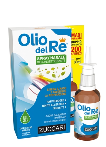 Zuccari Olio del Re Spray Nasale Decongestionante con aloe vera 30ml