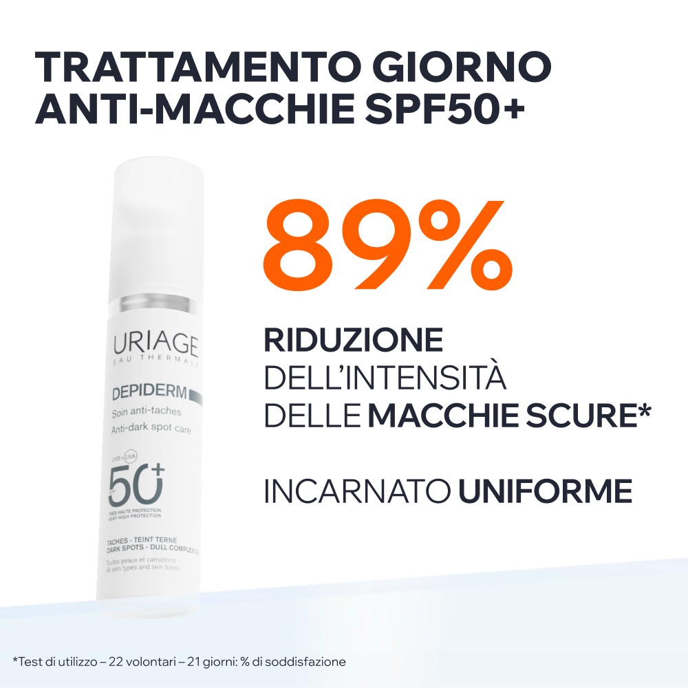 Uriage Dépiderm - Crema Giorno Anti-Macchie SPF50+ Idratante E Protettiva Viso 30 ml