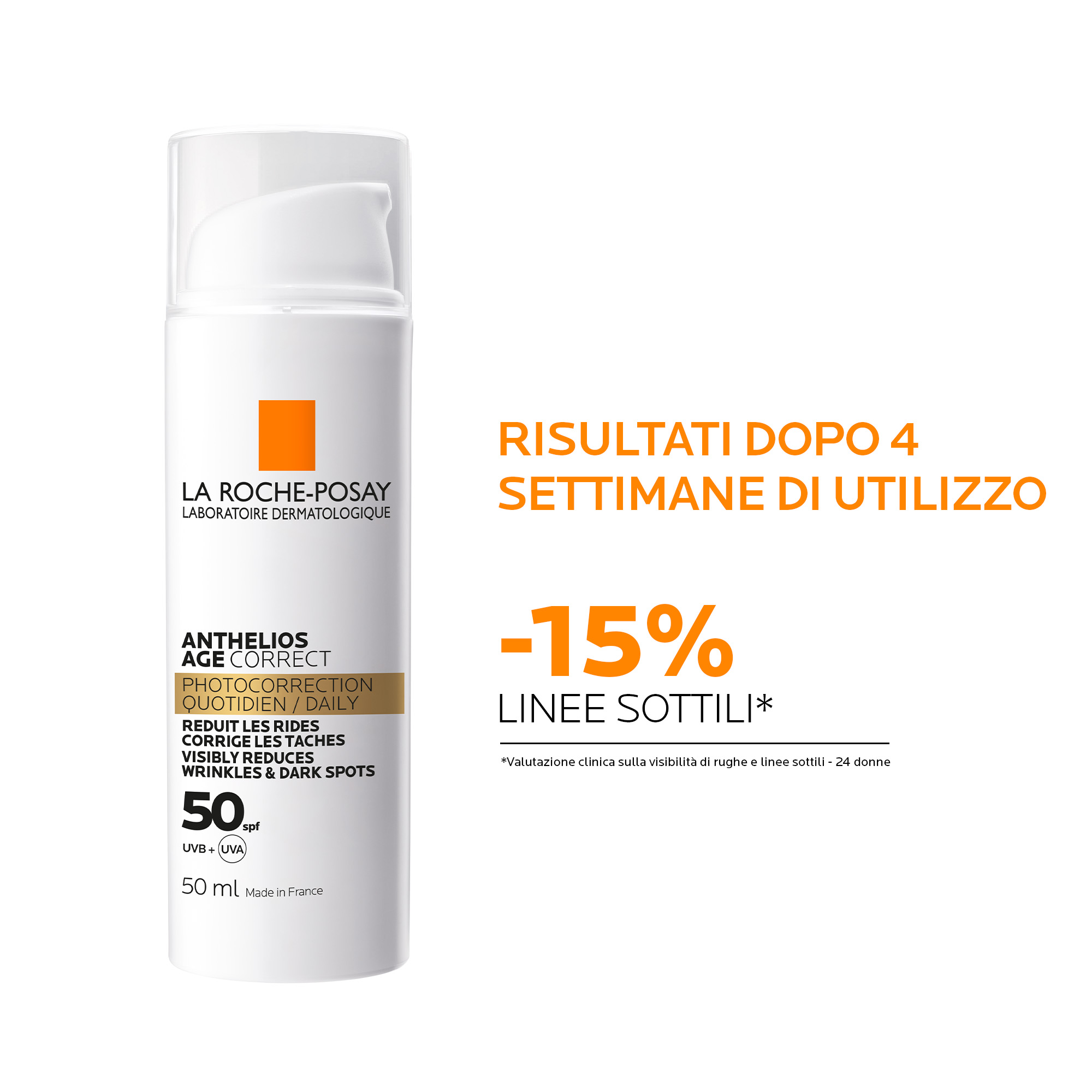 La Roche Posay ANTHELIOS AGE CORRECT Crema solare Trattamento foto-correttivo 50 SPF 50 ml 