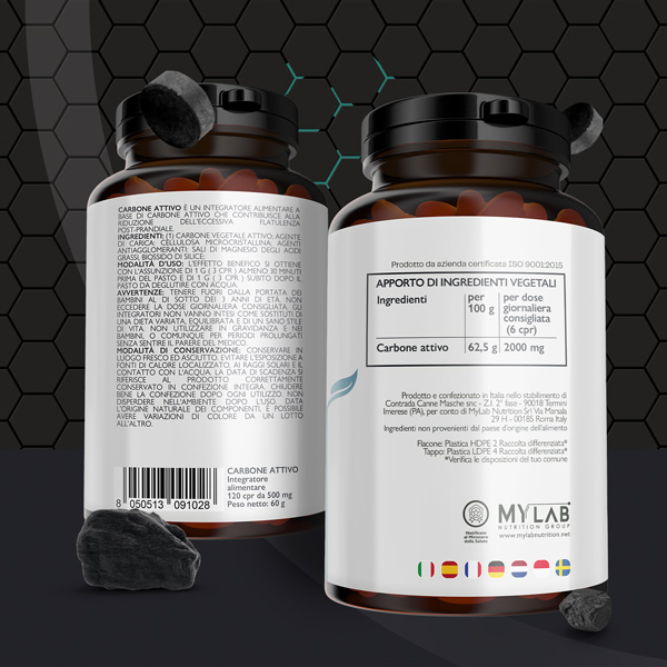 Nutracle Carbone Attivo 120 Compresse - Integratore Per Il Gonfiore Addominale