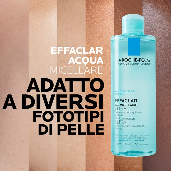 La Roche-Posay Effaclar Detergente Viso Acqua Micellare per pelle mista, grassa o a tendenza acneica 400 ml