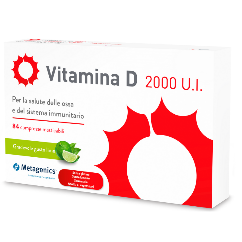 Vitamina D 2000 U.I. Integratore Vitaminico 84 Compresse Masticabili
