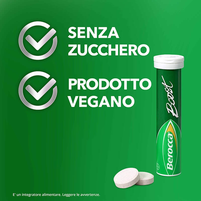 Berocca Boost Integratore di Vitamine e Minerali, Performance Mentale ed Energia, con Guaraná, 15 Compresse Effervescenti