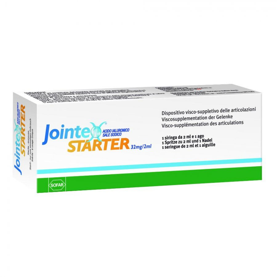 Jointex Starter - Siringa preriempita a base di Acido Ialuronico 1,6% - 32 mg - 2 ml - 1 pezzo