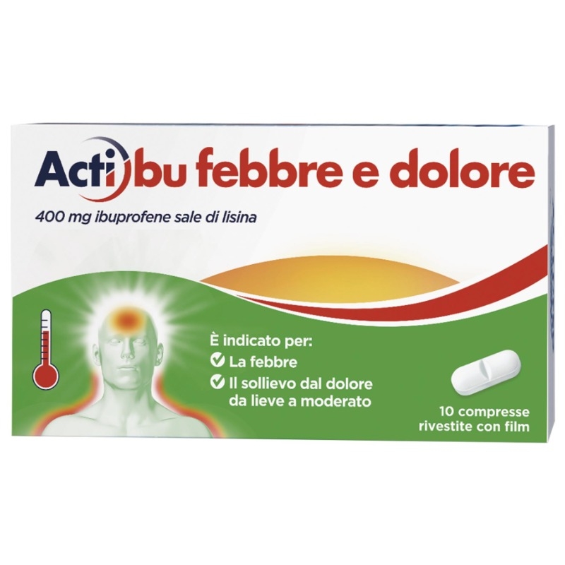 Actibu Febbre e Dolore 400mg Ibuprofene 10 Compress