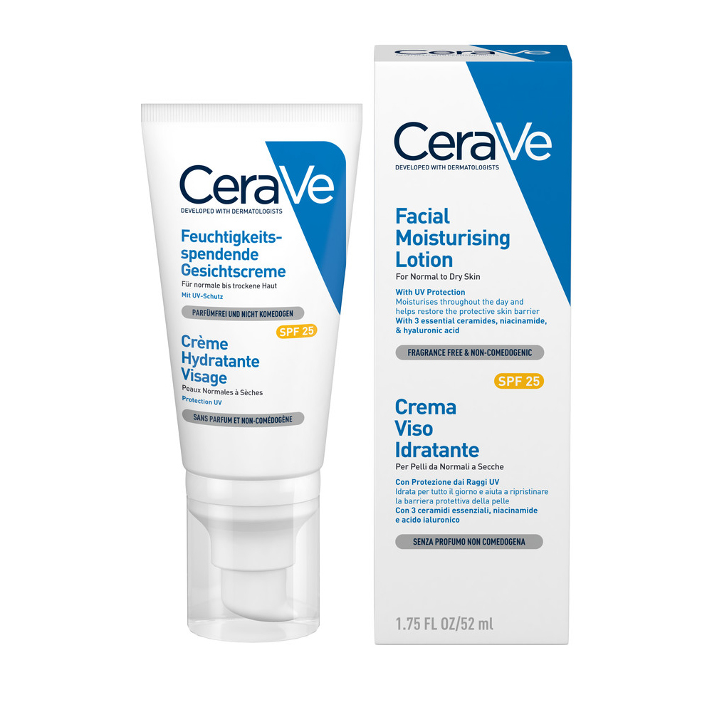 CeraVe Crema Viso Idratante SPF 25 Pelli da Normali a Secche 50 ml
