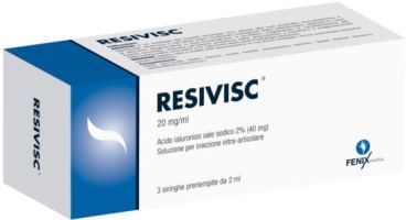 Resivisc - Siringhe preriempite a base di Acido Ialuronico sale sodico 2% - 20 mg - 2 ml - 3 pezzi