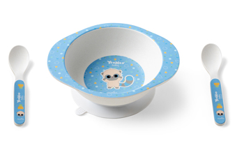 NUVITA YOOHOO BAMBOO KIT PAPPA 9M+ AZZURRO