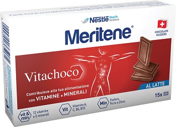 Meritene Vitachoco Latte Integratore Multivitaminico 15 Cioccolatini 