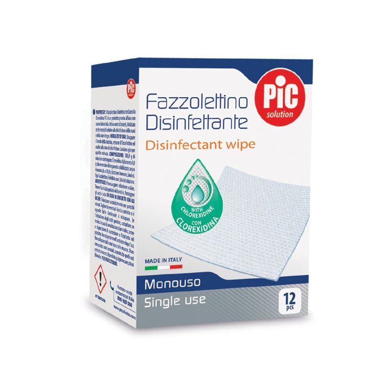 Pic Solution - Fazzolettino Disinfettante - 12 Pezzi
