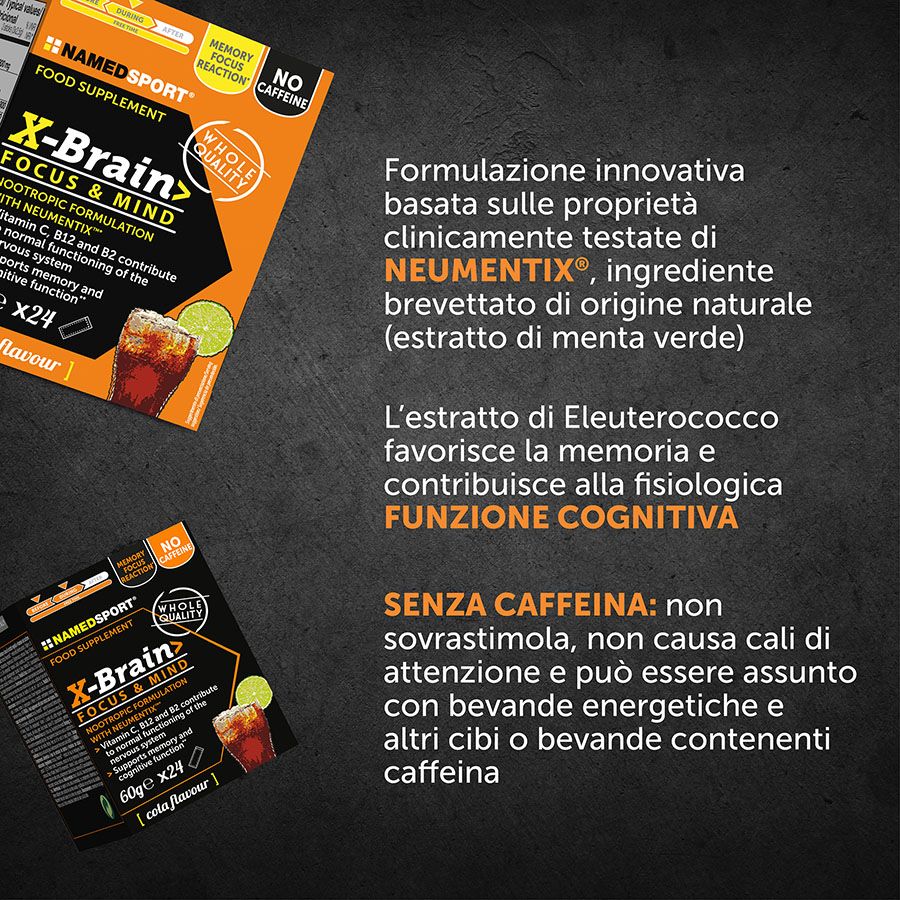 Named Sport X-Brain 24 Stick - Integratore Per Le Funzioni Cognitive