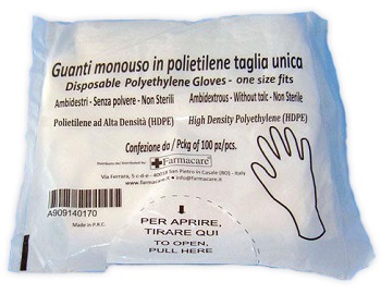 Farmacare Guanti Monouso In PVC 100 Pezzi