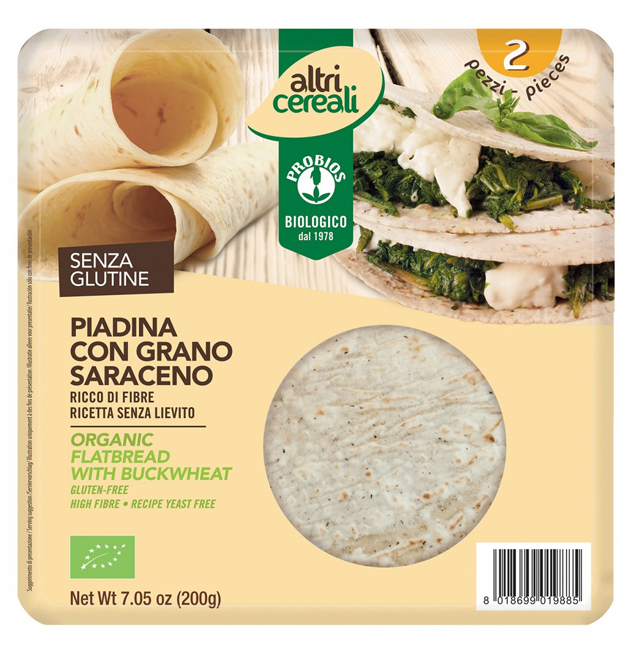 Probios Altri Cereali Piadina Grano Saraceno Biologica e Senza Glutine