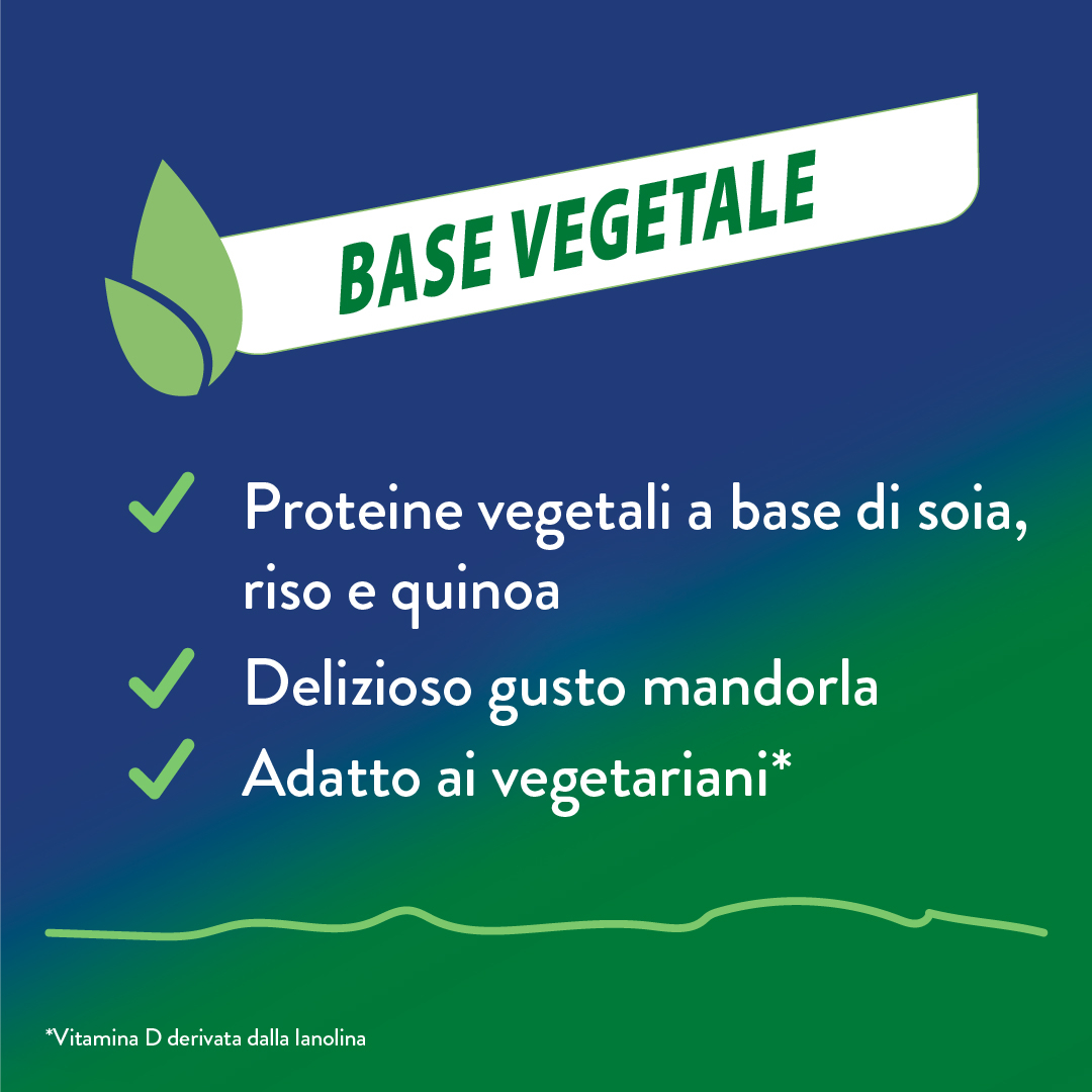 Ensure Advance Base Vegetale, integratore alimentare con Proteine Vegetali. Formato 400g, gusto Mandorla 
