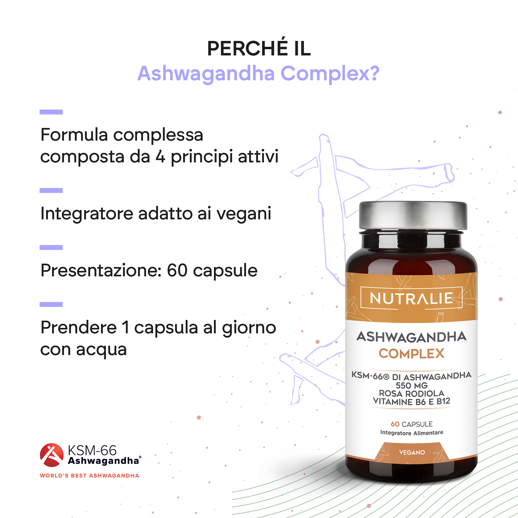 Nutralie Ashwagandha Complex 60 Capsule - Integratore Per Stanchezza E Affaticamento