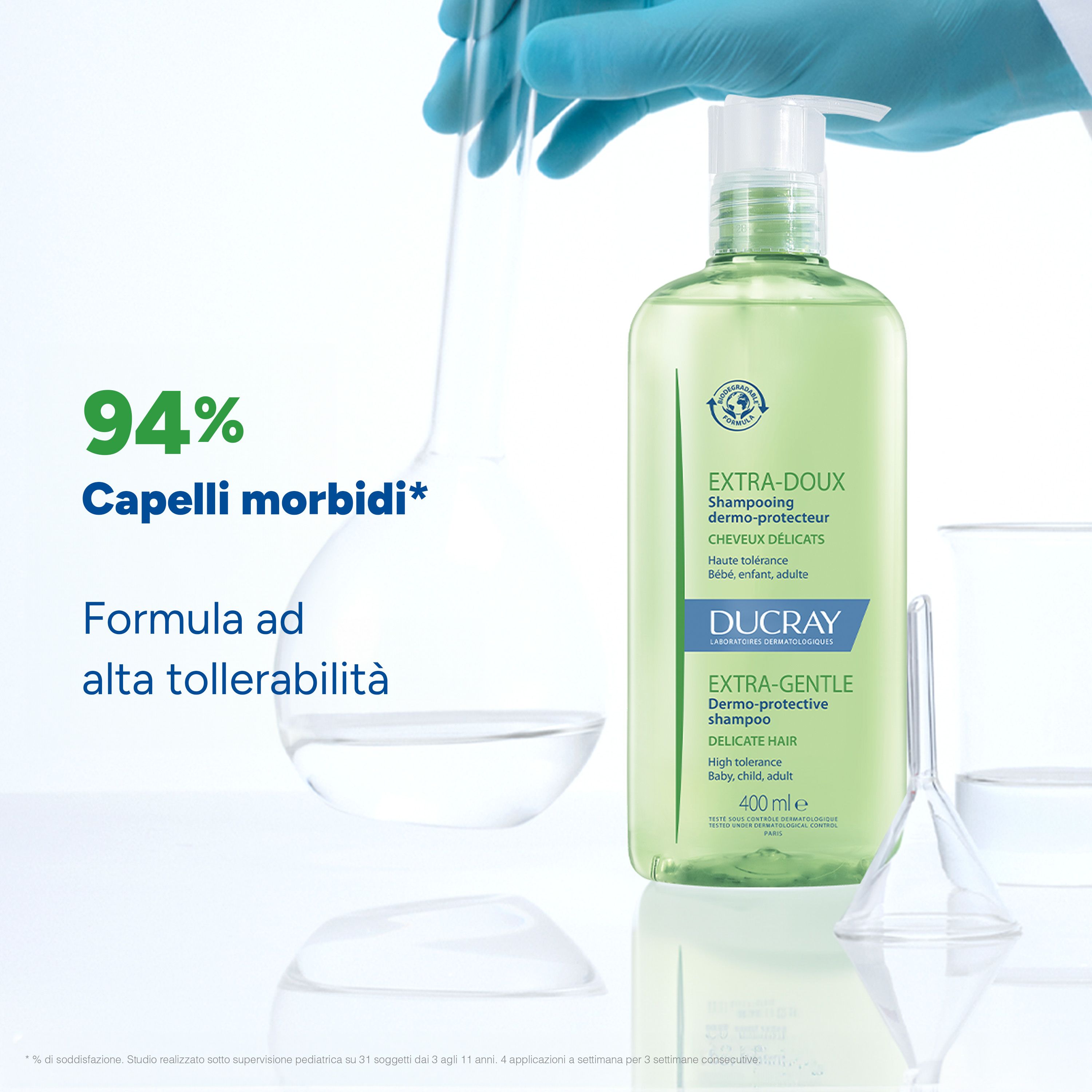 Ducray - Extra Delicato - Shampoo Dermo-Protettore Per Capelli Normali E Delicati 400 ml