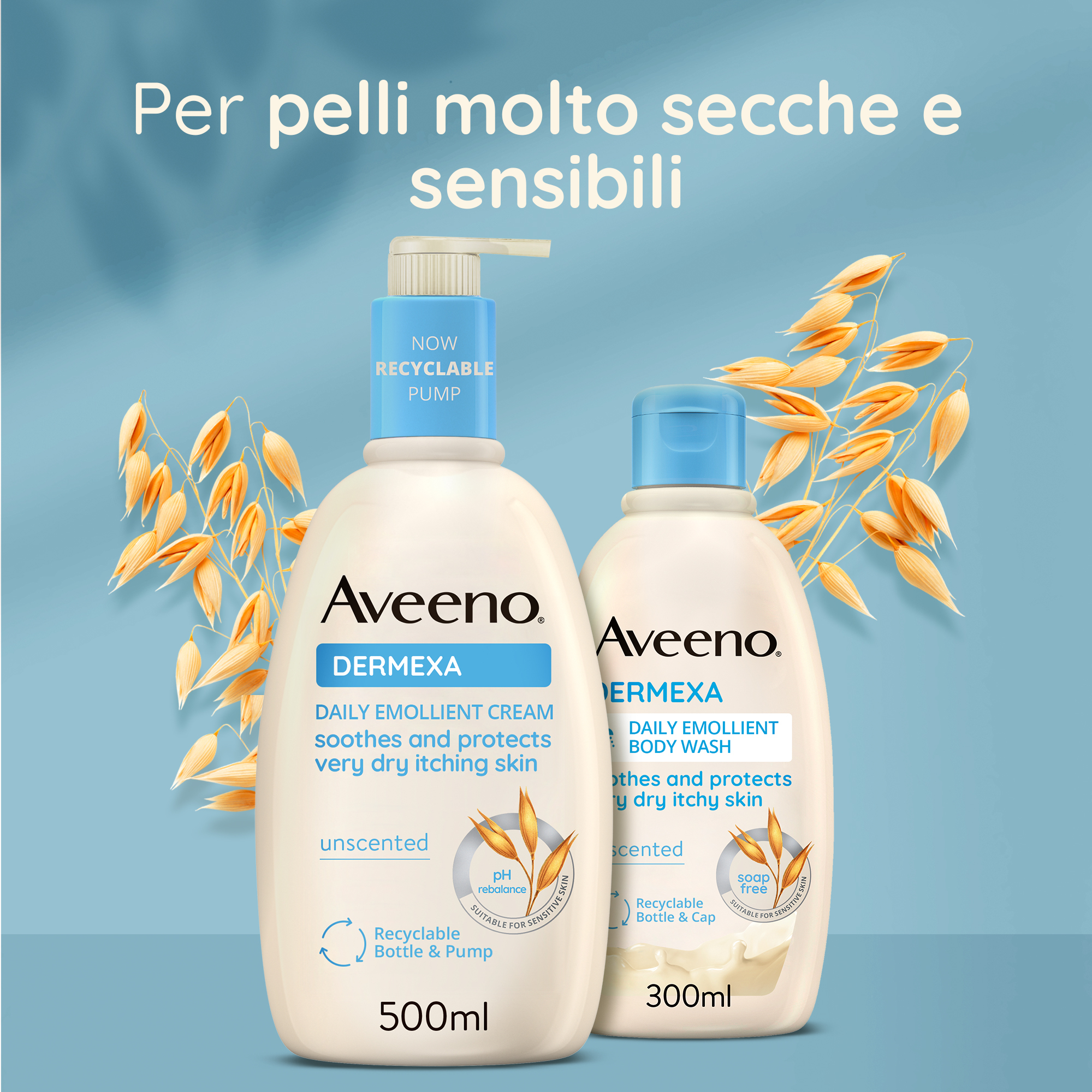 Aveeno Dermexa Crema Emolliente Quotidiana 200 ml, Crema dermatite atopica, pelle secca e sensibile