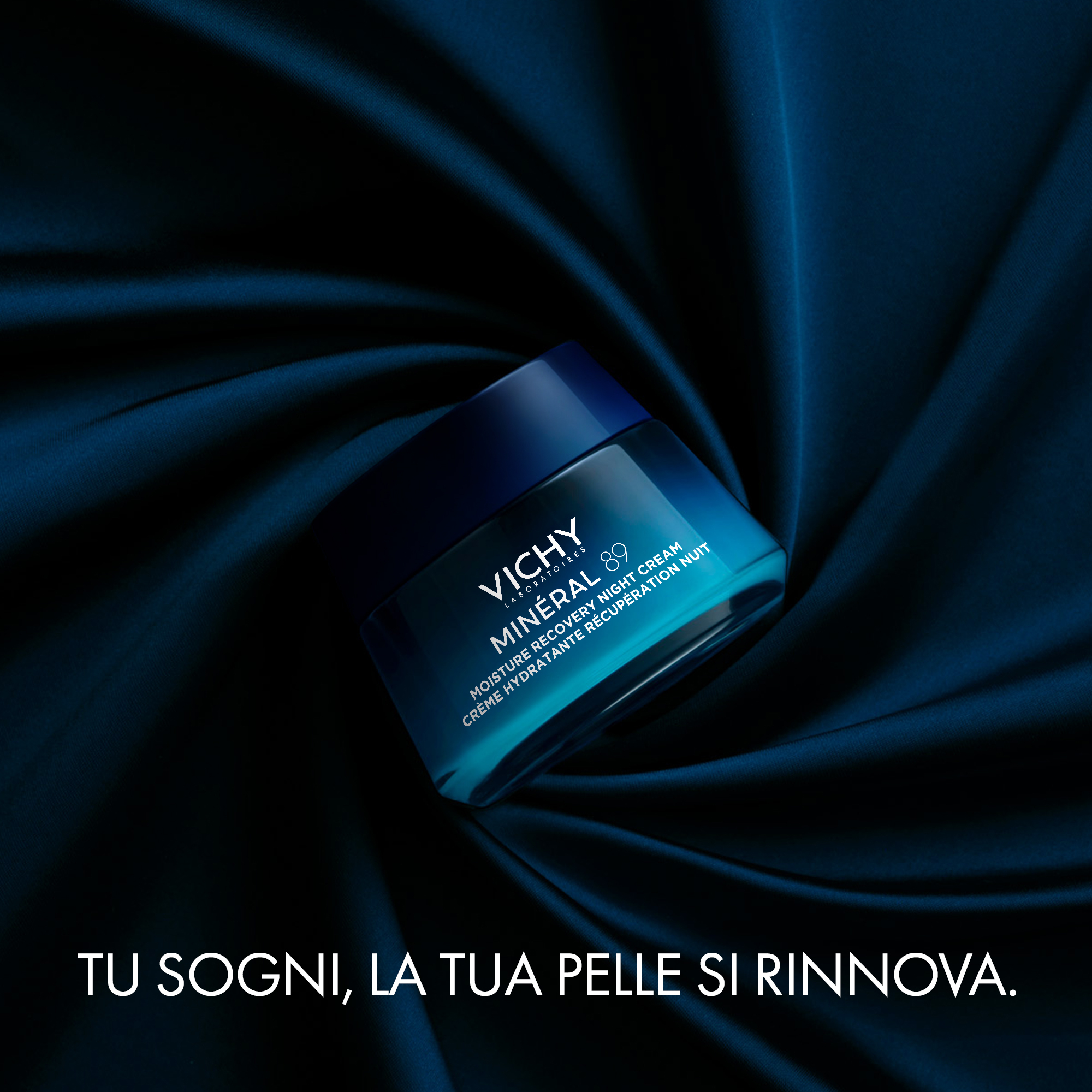 Vichy Minéral 89 Crema Notte Idratante Effetto Rigenerante con Melatonina Pura 50ml