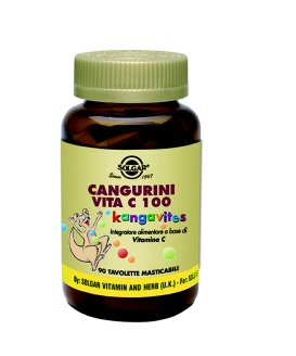 Solgar Cangurini Vita C100 Integratore Vitamine Bambini 90 Compresse Masticabili