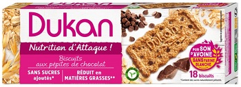 Dukan Biscotti Crusca di Avena con Gocce di Cioccolato 18 Biscotti