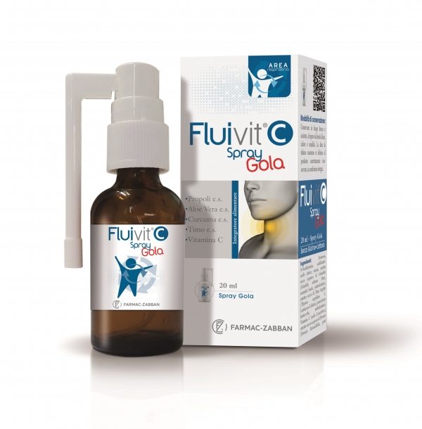Fluivit C Spray Gola integratore alimentare utile per il benessere della gola 20ml
