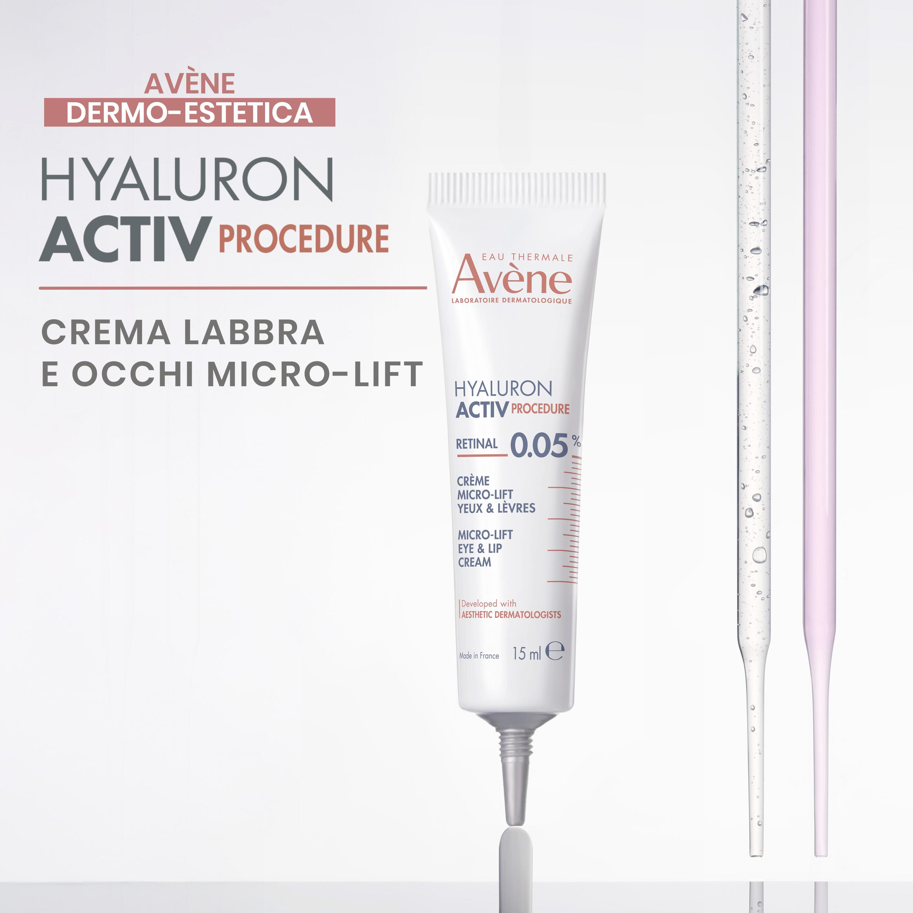 Eau Thermale Avène HYALURON ACTIV PROCEDURE Crema Micro-Lift Occhi & Labbra - 0,05% Retinal - ANTIETA 15 ml
