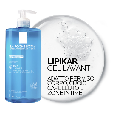 La Roche-Posay Lipikar - Gel Lavant Gel Doccia Detergente Delicato Per Pelle Secca E Sensibile 1 Litro
