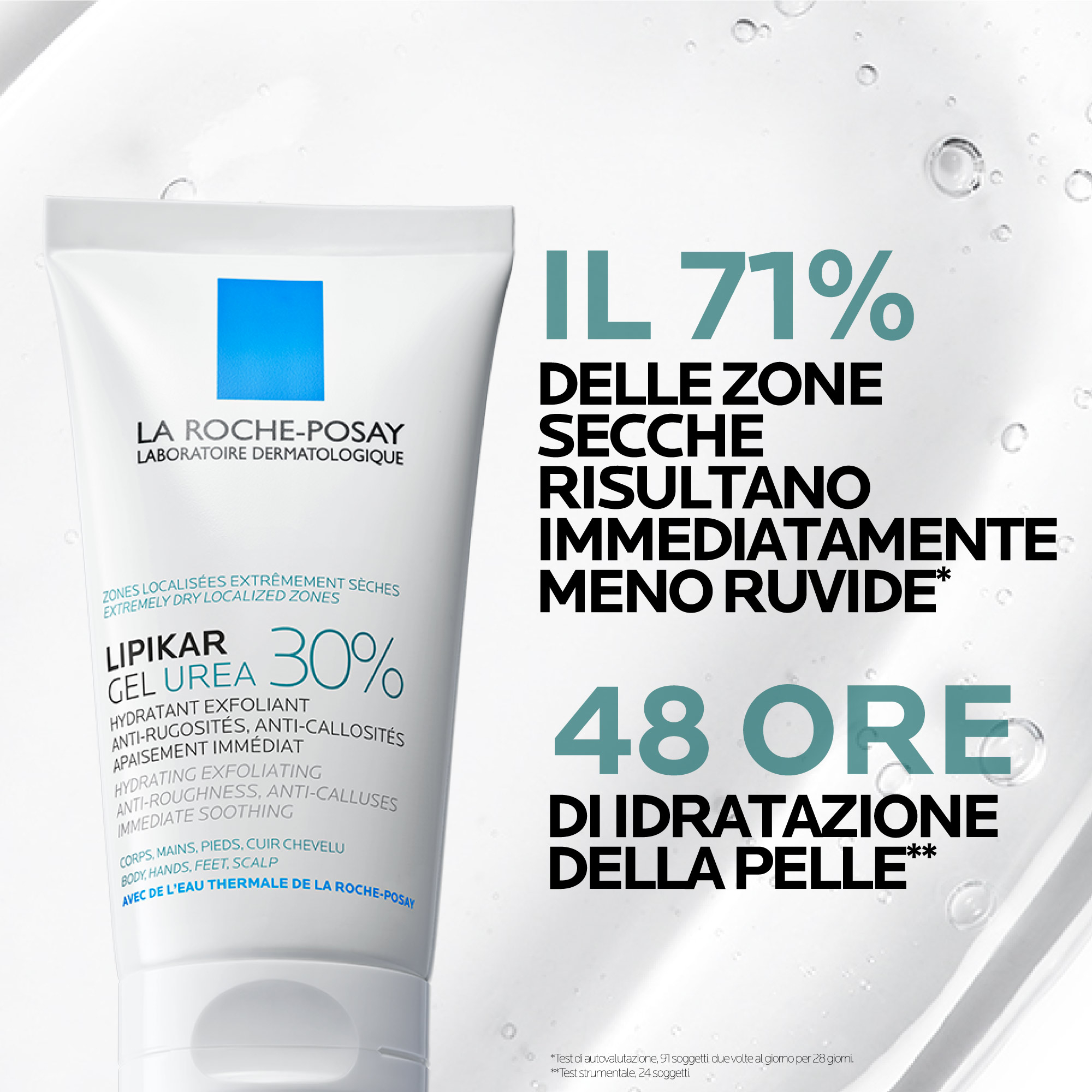 La Roche-Posay Lipikar Gel Urea 30% idratante esfoliante con Urea 30% e Niacinamide 50ml