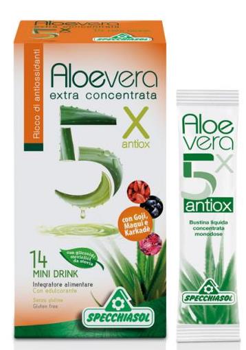 Specchiasol Aloevera 5x Antiox Extra Concentrata Integratore Depurativo 14 Bustine
