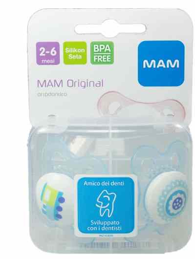 Mam Original Succhietto In Silikon Seta Leggero E Delicato 2-6 Mesi