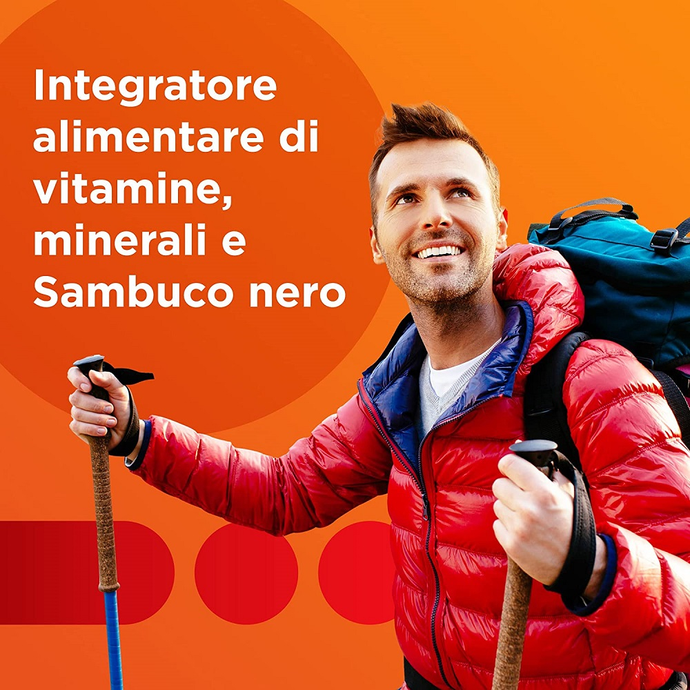 Multicentrum Immuno & Difesa con Sambuco Integratore Alimentare Difese Immunitarie Vitamina C 30 cpr