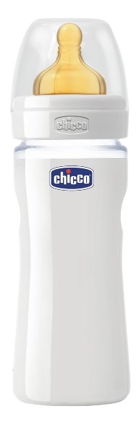 Chicco Biberon Benessere Vetro Caucciù 0m+ Flusso Normale 240 ml