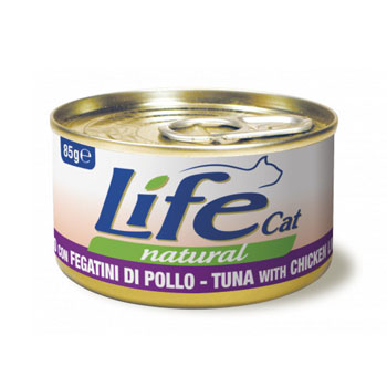LIFEPETCARE LIFE GATTO NATURAL TONNO FEGATINI POLLO 85GR (lattina)